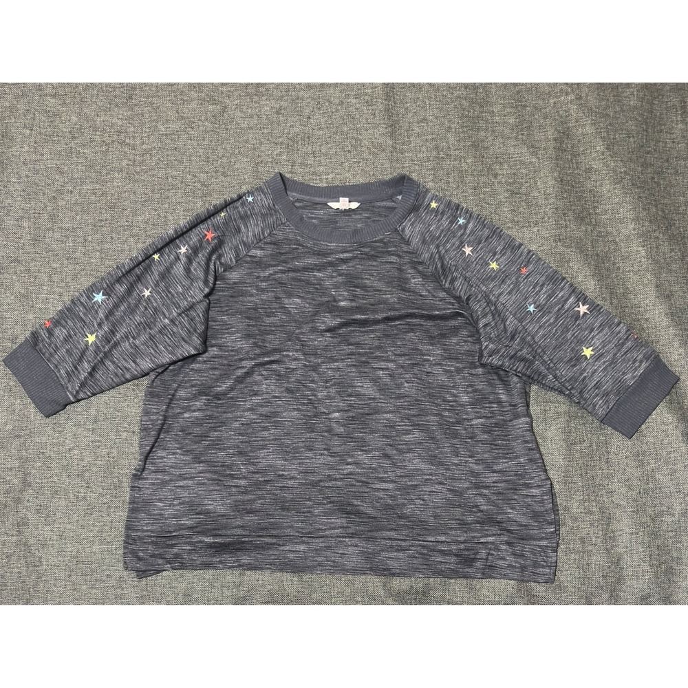 Secret Treasures Womens 2X Sleep Top Grey Star Raglan Sleeve ST12600TG